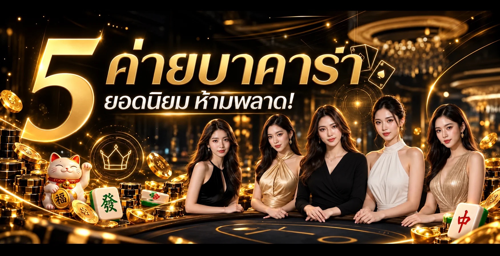 LOTTS-8 บาคาร่าออนไลน์ 5 ค่ายยอดนิยมโทนดำทอง